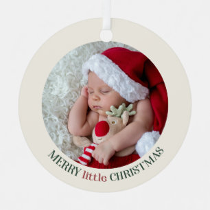 Erstes Weihnachten des Babys - individuelles Foto Ornament Aus Metall