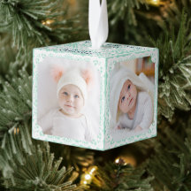 Erstes Weihnachten des Babys | Mintgrün Mehrfachfo