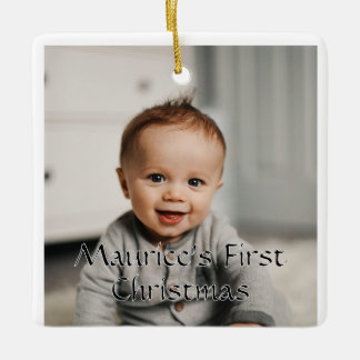 Erstes Weihnachten des Babys - personalisierbarer Keramikornament
