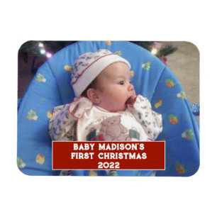 Erstes Weihnachten des Babys Personalisiert Magnet