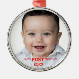 Erstes Weihnachten des Babys Personalisiert Ornament Aus Metall