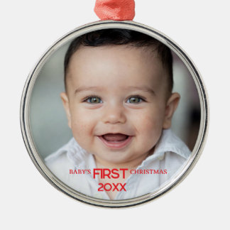 Erstes Weihnachten des Babys Personalisiert Ornament Aus Metall