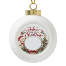 Erstes Weihnachten des Babys Personalisierter Foto