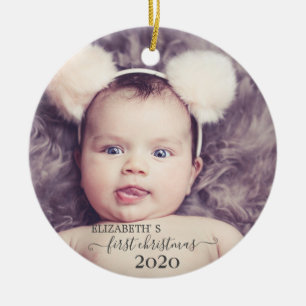Erstes Weihnachten, Foto Feiertag Keramik Ornament