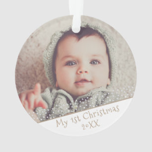 Erstes Weihnachten Foto süß personalisierbar Ornament