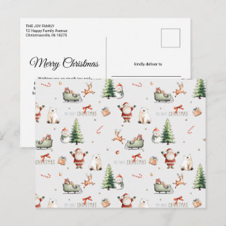 Erstes Weihnachten - Frohe Feiertage Skandinavisch Postkarte