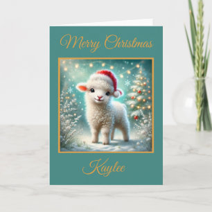 Erstes Weihnachten für das Lammbaby