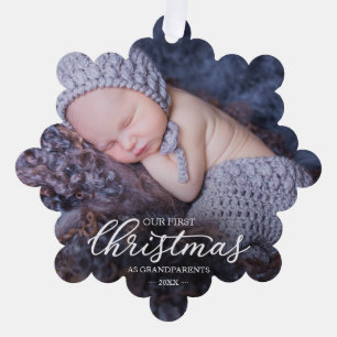Erstes Weihnachten Großeltern Ornament Karte