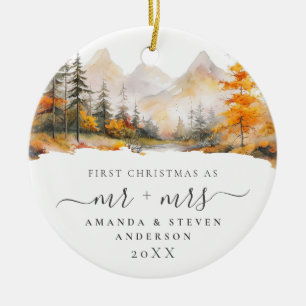 Erstes Weihnachten Herr Frau Bergwald Hochzeit Keramik Ornament