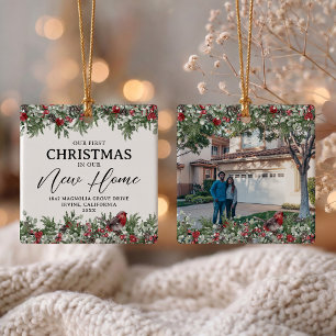 Erstes Weihnachten im neuen Zuhause Foto Keramikornament