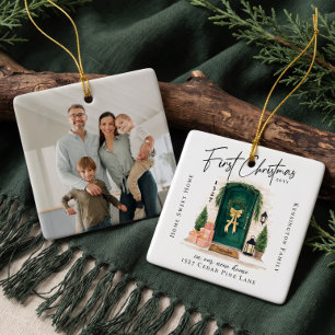 Erstes Weihnachten im neuen Zuhause Personalisiert Keramikornament
