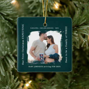 Erstes Weihnachten in Erwartung einer Schwangersch Keramikornament