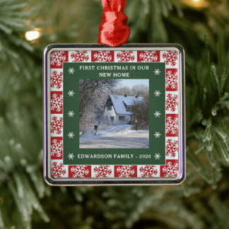 Erstes Weihnachten in unserem neuen Zuhause Foto F Ornament Aus Metall