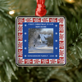 Erstes Weihnachten in unserem neuen Zuhause Foto F Ornament Aus Metall