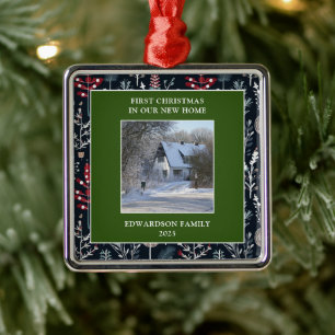 Erstes Weihnachten in unserem neuen Zuhause Foto F Ornament Aus Metall