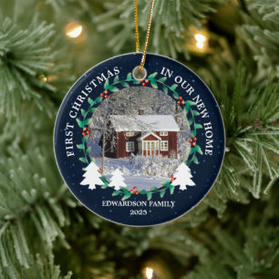 Erstes Weihnachten in unserem neuen Zuhause Hausfo Keramik Ornament