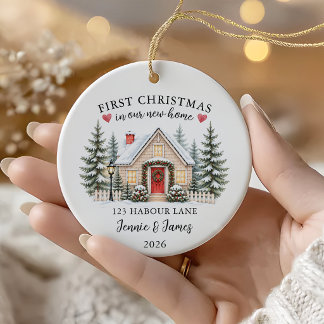 Erstes Weihnachten in unserem neuen Zuhause Kerami Keramik Ornament