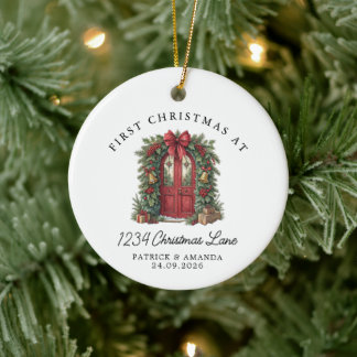 Erstes Weihnachten in unserem neuen Zuhause Keramik Ornament