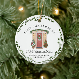 Erstes Weihnachten in unserem neuen Zuhause Keramik Ornament