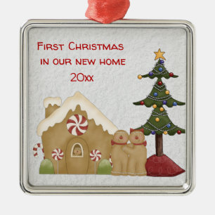 Erstes Weihnachten in unserem neuen Zuhause Metall Ornament Aus Metall