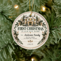 Erstes Weihnachten in unserem neuen Zuhause-Orname