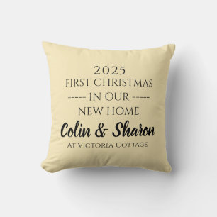 Erstes Weihnachten in unserem neuen Zuhause Person Kissen