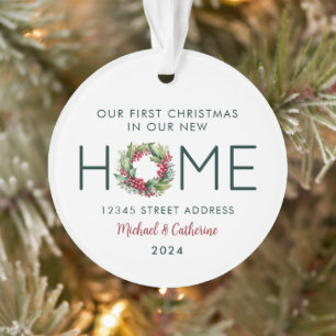 Erstes Weihnachten in unserem neuen Zuhause Wasser Ornament