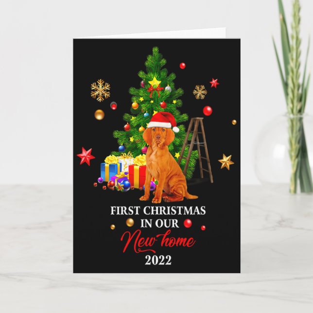 Erstes Weihnachten in unserem neuen Zuhause Xmas-G Karte (Vorderseite)