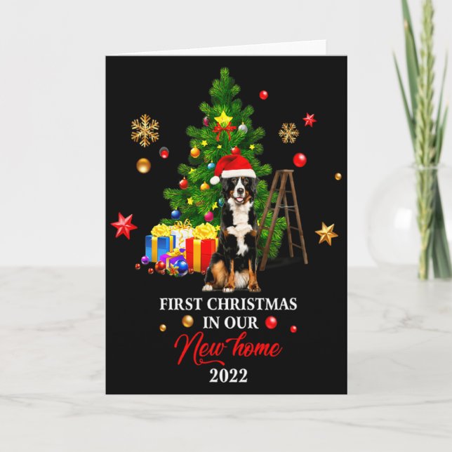 Erstes Weihnachten in unserem neuen Zuhause Xmas-G Karte (Vorderseite)