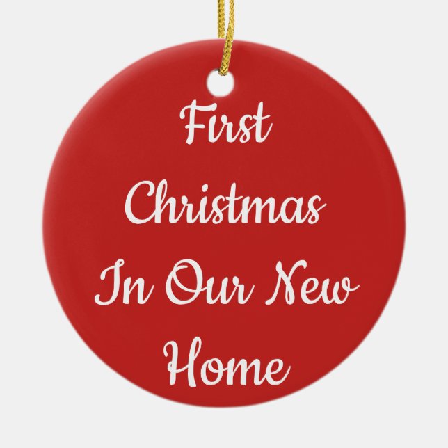 Erstes Weihnachten in unserer neuen Keramik Ornament (Vorne)
