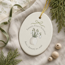 Erstes Weihnachten mit Januar-Geburtsblume-Baby