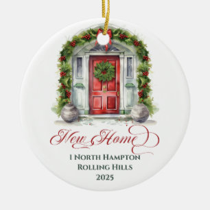 Erstes Weihnachten Monogramm Neues Zuhause Metallo Keramik Ornament