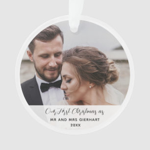 Erstes Weihnachten nach der Hochzeit - Foto-Andenk Ornament