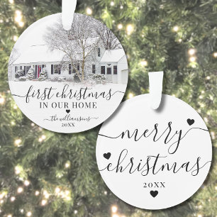Erstes Weihnachten Neues Zuhause Skript Foto Ornament
