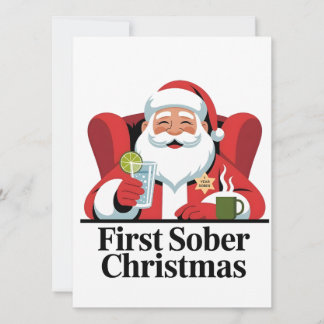 Erstes Weihnachten nüchtern Santa Nüchternheit Xma