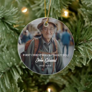 Erstes Weihnachten ohne Dich Gedenkfotos Keramik Ornament