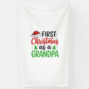 Erstes Weihnachten Opa Santa Hut Banner