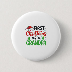 Erstes Weihnachten Opa Santa Hut Button