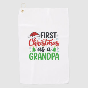 Erstes Weihnachten Opa Santa Hut Golfhandtuch