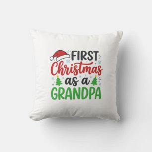Erstes Weihnachten Opa Santa Hut Kissen
