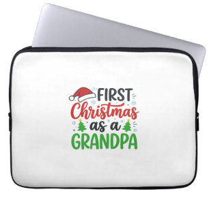 Erstes Weihnachten Opa Santa Hut Laptopschutzhülle