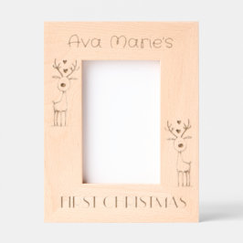Erstes Weihnachten, Personalisiert 4 x 6" Porträt Geätzte Rahmen