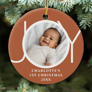 Erstes Weihnachten personalisiertes Foto für Baby Keramik Ornament