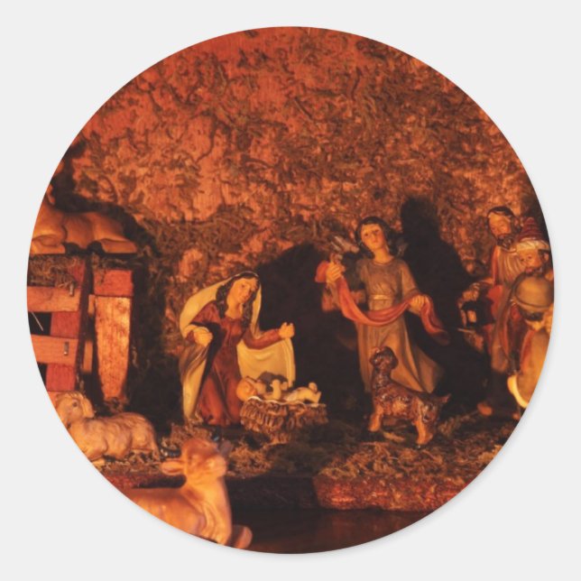 ERSTES WEIHNACHTEN RUNDER AUFKLEBER (Vorderseite)