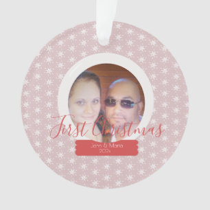 Erstes Weihnachten Schneekugel Foto Schneeflocke Ornament