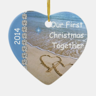 Erstes Weihnachten SETZEN ZUSAMMEN 2014 Keramikornament