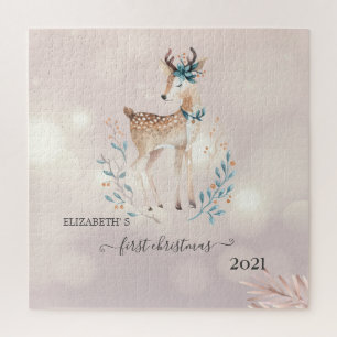 Erstes Weihnachten, Süße Hirsch Feiertage Puzzle