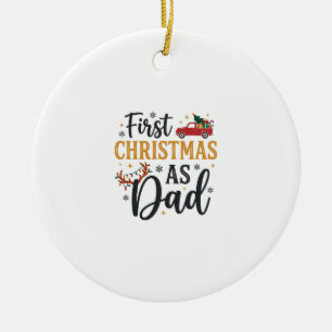 Erstes Weihnachten Vatertags-Urlaubslastwagen Keramik Ornament