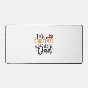 Erstes Weihnachten Vatertags-Urlaubslastwagen Schreibtischunterlage