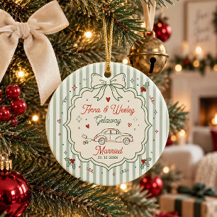 Erstes Weihnachten Verheiratet Frischvermählten-Ge Keramik Ornament
